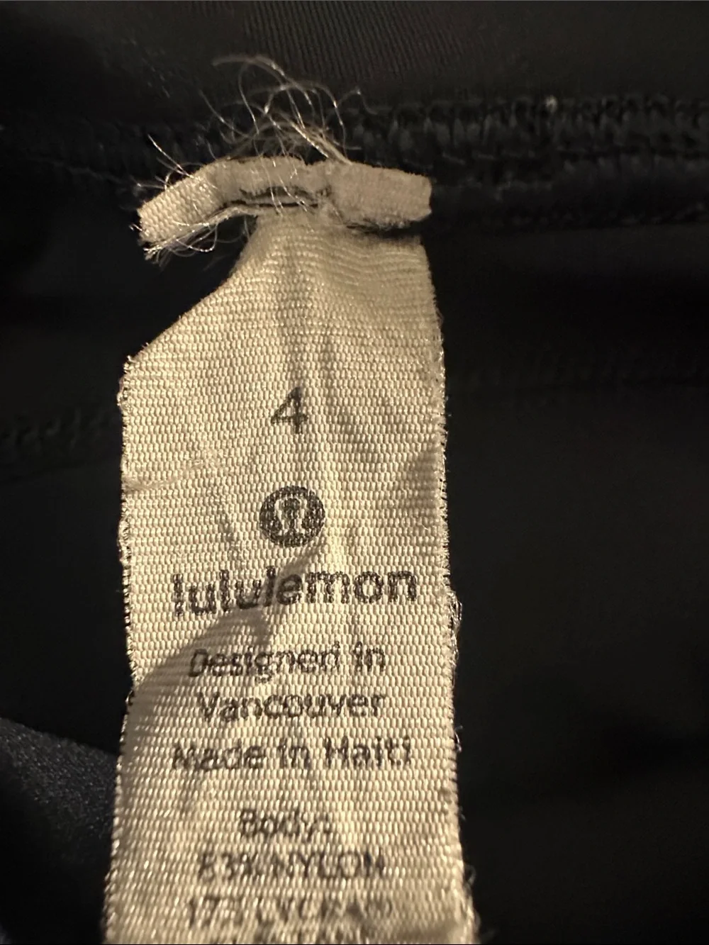 lululemon Navy High-Waist Performance Leggings, side pockets size 4